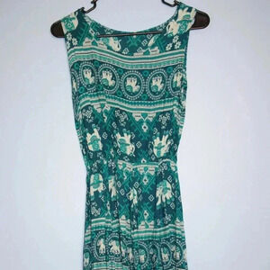 Tank Top Elephant Print Dress